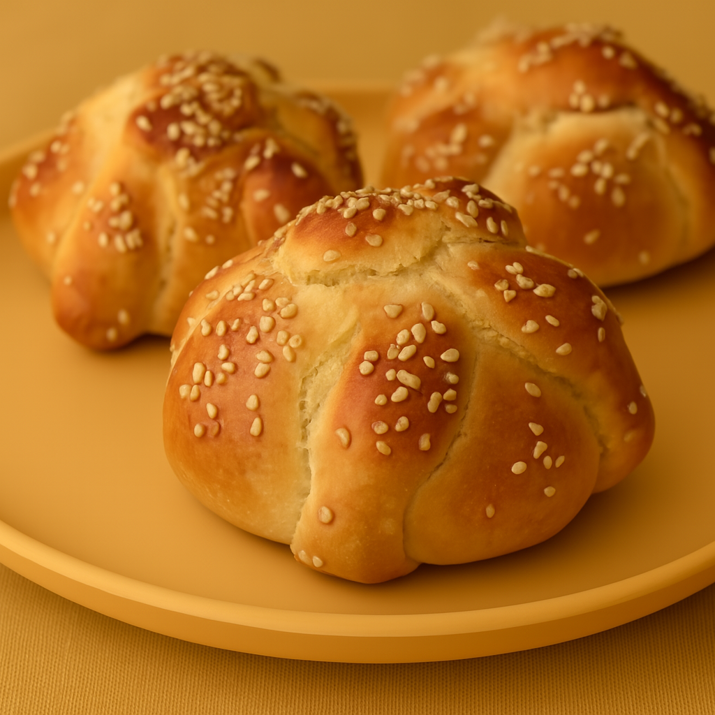 Pan de muerto con ajonjoli